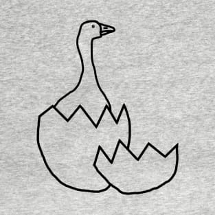 Minimal Goose Hatching from Easter Egg T-Shirt